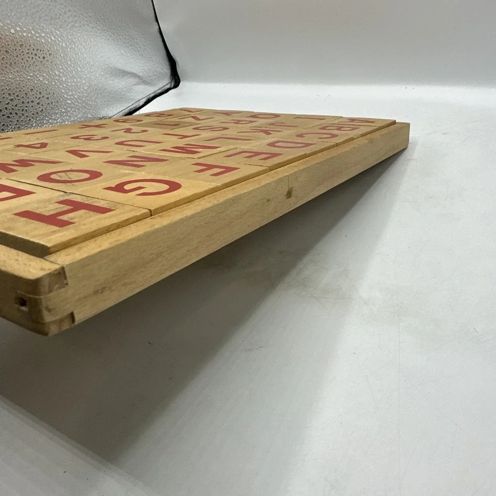 Wooden Alphabet  And Number Tiles 1 1/2